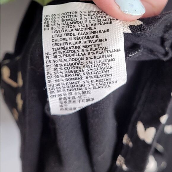 Y2K dress black butterfly print halter mini with cinched‎ front M - Picture 9 of 12